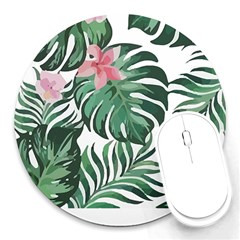 Hawaii T- Shirt Hawaii Leather Flower Garden T- Shirt Round Mousepad by EnriqueJohnson