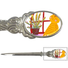 Cat Pet Ginger Art Animal Cartoon Letter Opener by uniart180623