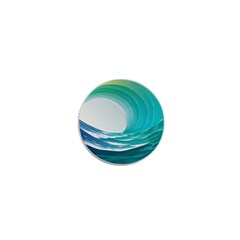 Tsunami Tidal Wave Wave Minimalist Ocean Sea 1  Mini Buttons by uniart180623