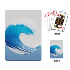 Wave Tsunami Tidal Wave Ocean Sea Water Playing Cards Single Design (rectangle) by uniart180623