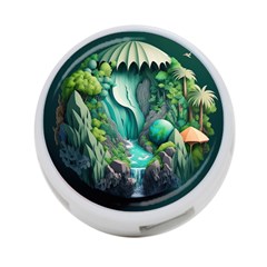Waterfall Jungle Nature Paper Craft Trees Tropical 4-port Usb Hub (one Side) by uniart180623