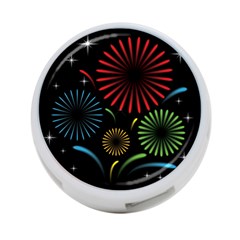 Fireworks With Star Vector 4-port Usb Hub (two Sides) by Ket1n9