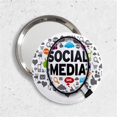 Social Media Computer Internet Typography Text Poster 2 25  Handbag Mirrors by Ket1n9
