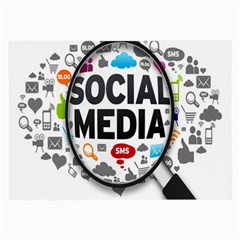 Social Media Computer Internet Typography Text Poster Large Glasses Cloth by Ket1n9