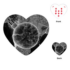 Space-universe-earth-rocket Playing Cards Single Design (heart) by Ket1n9