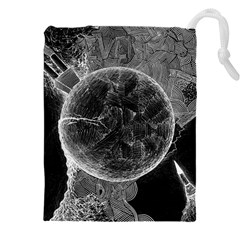 Space-universe-earth-rocket Drawstring Pouch (5xl) by Ket1n9