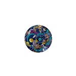 Cartoon-hand-drawn-doodles-on-the-subject-of-space-style-theme-seamless-pattern-vector-background 1  Mini Magnets Front