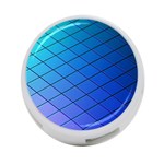 Blue Pattern Plain Cartoon 4-Port USB Hub (Two Sides) Back