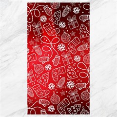 Christmas Pattern Red Canvas 40  X 72  by Grandong