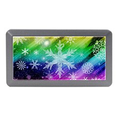 Christmas-snowflake-background Memory Card Reader (mini) by Grandong