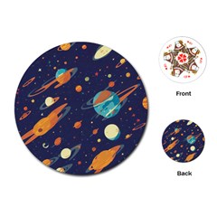 Space Galaxy Planet Universe Stars Night Fantasy Playing Cards Single Design (round) by Grandong