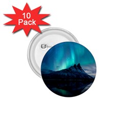 Aurora Borealis Mountain Reflection 1 75  Buttons (10 Pack) by Grandong