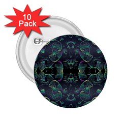 Background Pattern Mushrooms 2 25  Buttons (10 Pack)  by Ravend