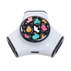 Art Pattern Design Background Print 3-port Usb Hub by Vaneshop