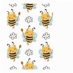 Art Bee Pattern Design Wallpaper Background Small Garden Flag (Two Sides) Back