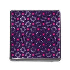Geometric Pattern Retro Style Background Memory Card Reader (square 5 Slot) by Vaneshop