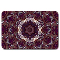 Rosette Kaleidoscope Mosaic Abstract Background Large Doormat by Vaneshop