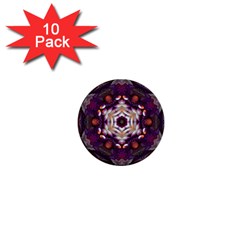 Rosette Kaleidoscope Mosaic Abstract Background Art 1  Mini Buttons (10 Pack)  by Vaneshop