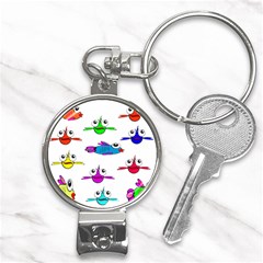 Fish Swim Cartoon Funnycute Nail Clippers Key Chain by Sapixe