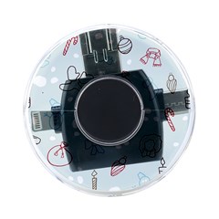 Winter Pattern Background Element On-the-go Memory Card Reader by Pakjumat