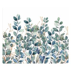 Green And Gold Eucalyptus Leaf Premium Plush Fleece Blanket (small) by Jack14