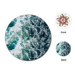 Blue Ocean Waves Playing Cards Single Design (round) by Jack14