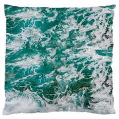 Blue Ocean Waves 2 Large Cushion Case (two Sides) by Jack14