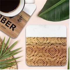 Ceramic-portugal-tiles-wall- Marble Wood Coaster (square) by Amaryn4rt