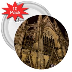 Cologne-church-evening-showplace 3  Buttons (10 Pack)  by Amaryn4rt