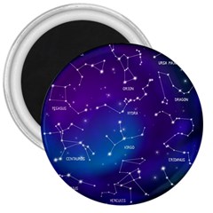 Realistic-night-sky-poster-with-constellations 3  Magnets by Amaryn4rt