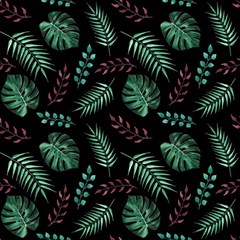 Tropical Leaves Pattern Play Mat (rectangle) by Amaryn4rt