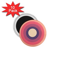 Circles Pattern Bullseye Cream 1 75  Magnets (10 Pack)  by Pakjumat