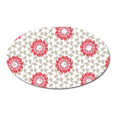 Print Pattern Fashion Background Oval Magnet by Pakjumat