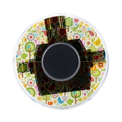 Nature Doodle Art Trees Birds Owl Children Pattern Multi Colored On-the-go Memory Card Reader by Pakjumat