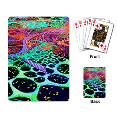 Psychedelic Blacklight Drawing Shapes Art Playing Cards Single Design (rectangle) by Modalart