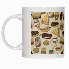 Junk Food Hipster Pattern White Mug by Sarkoni