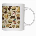 Junk Food Hipster Pattern White Mug Right
