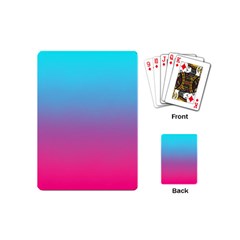 Blue Pink Purple Playing Cards Single Design (mini) by Dutashop