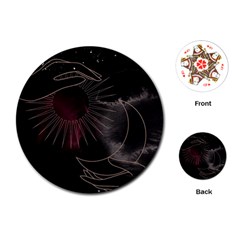 Universal Balance Moon Abstract Star Sun Universe Playing Cards Single Design (round) by Modalart