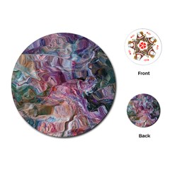 Blended Waves Playing Cards Single Design (round) by kaleidomarblingart
