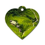 Apartment Curve Path Step Dog Tag Heart (Two Sides) Front