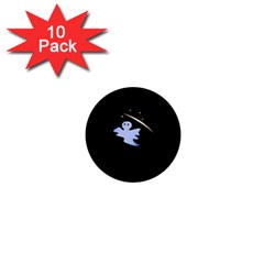 Ghost Night Night Sky Small Sweet 1  Mini Magnet (10 Pack)  by Amaryn4rt