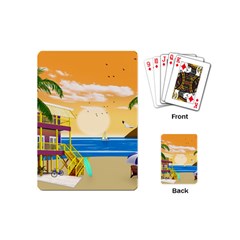 Vector Graphic Clipart Beach House Playing Cards Single Design (mini) by Sarkoni