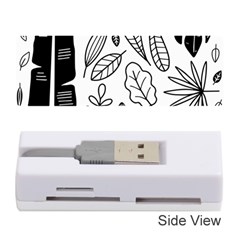 Leaves Plants Doodle Drawing Memory Card Reader (stick) by Sarkoni