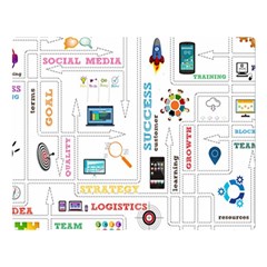 Illustrations Startup Business Organization Premium Plush Fleece Blanket (large) by Sarkoni