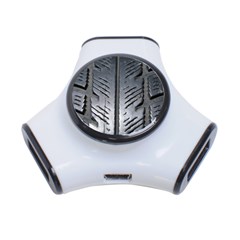 Mature Black Auto Altreifen Rubber Pattern Texture Car 3-port Usb Hub by Amaryn4rt