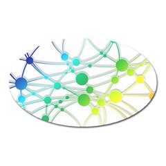 Network Connection Structure Knot Oval Magnet by Amaryn4rt