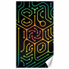 Circuit Hexagonal Geometric Pattern Background Pattern Canvas 40  X 72  by Vaneshop