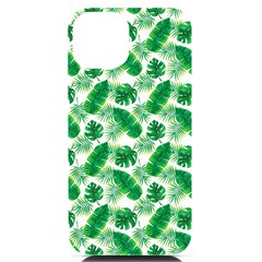 Tropical Leaf Pattern Iphone 14 Black Uv Print Case by Dutashop