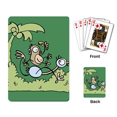 Ostrich Jungle Monkey Plants Playing Cards Single Design (rectangle) by Bajindul